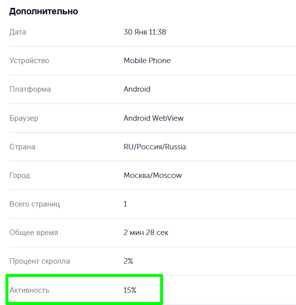 Карточка идентификации / информация, какие страницы посещал человек - иллюстрация 6
