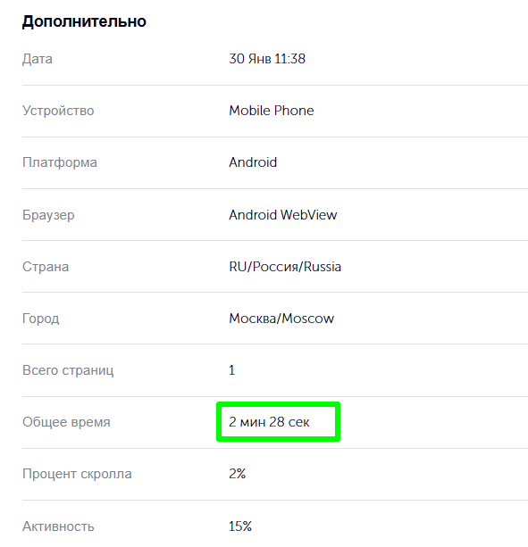 Карточка идентификации / информация, какие страницы посещал человек - иллюстрация 4